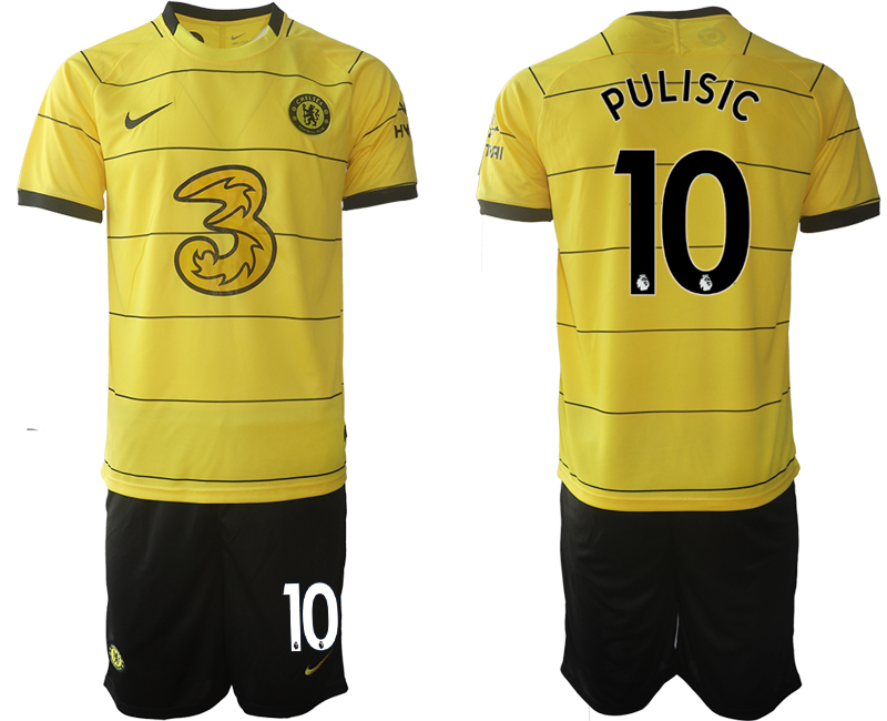 Men 2021-2022 Club Chelsea away yellow #10 Soccer Jersey->chelsea jersey->Soccer Club Jersey